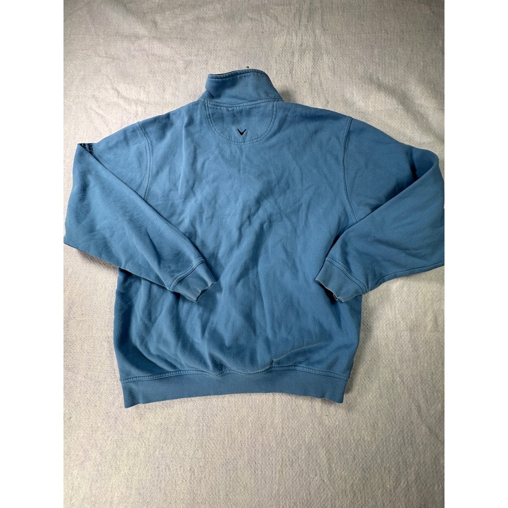 Callaway Golf Sport Mens Large Blue Quarter Zip Fleece Pullover Sweatshirt L - Picture 7 of 7